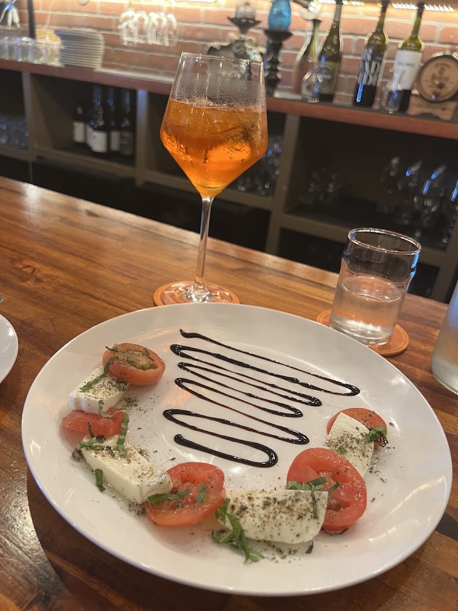 Caprese Salad and Aperol Spritz