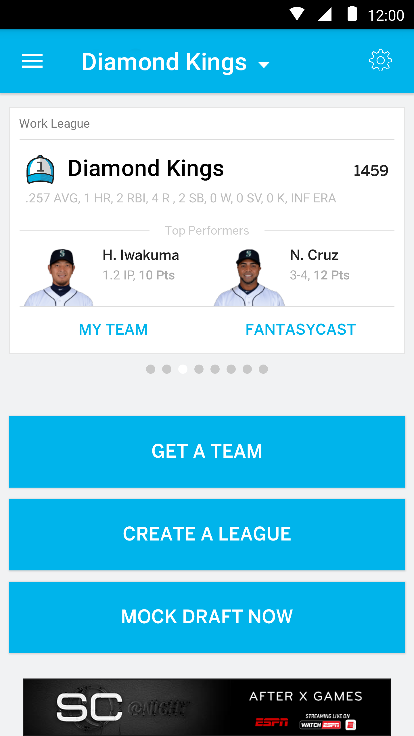 Android application ESPN Fantasy Baseball screenshort