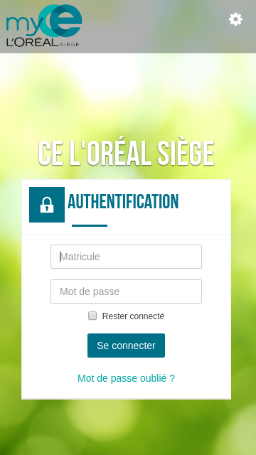 Android application CE L’Oréal Siège screenshort