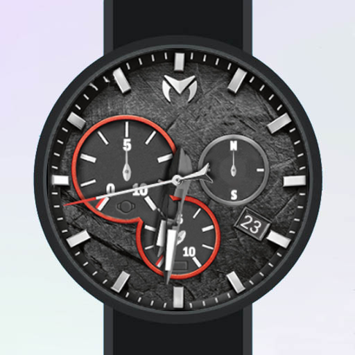 Android application military watch face screenshort