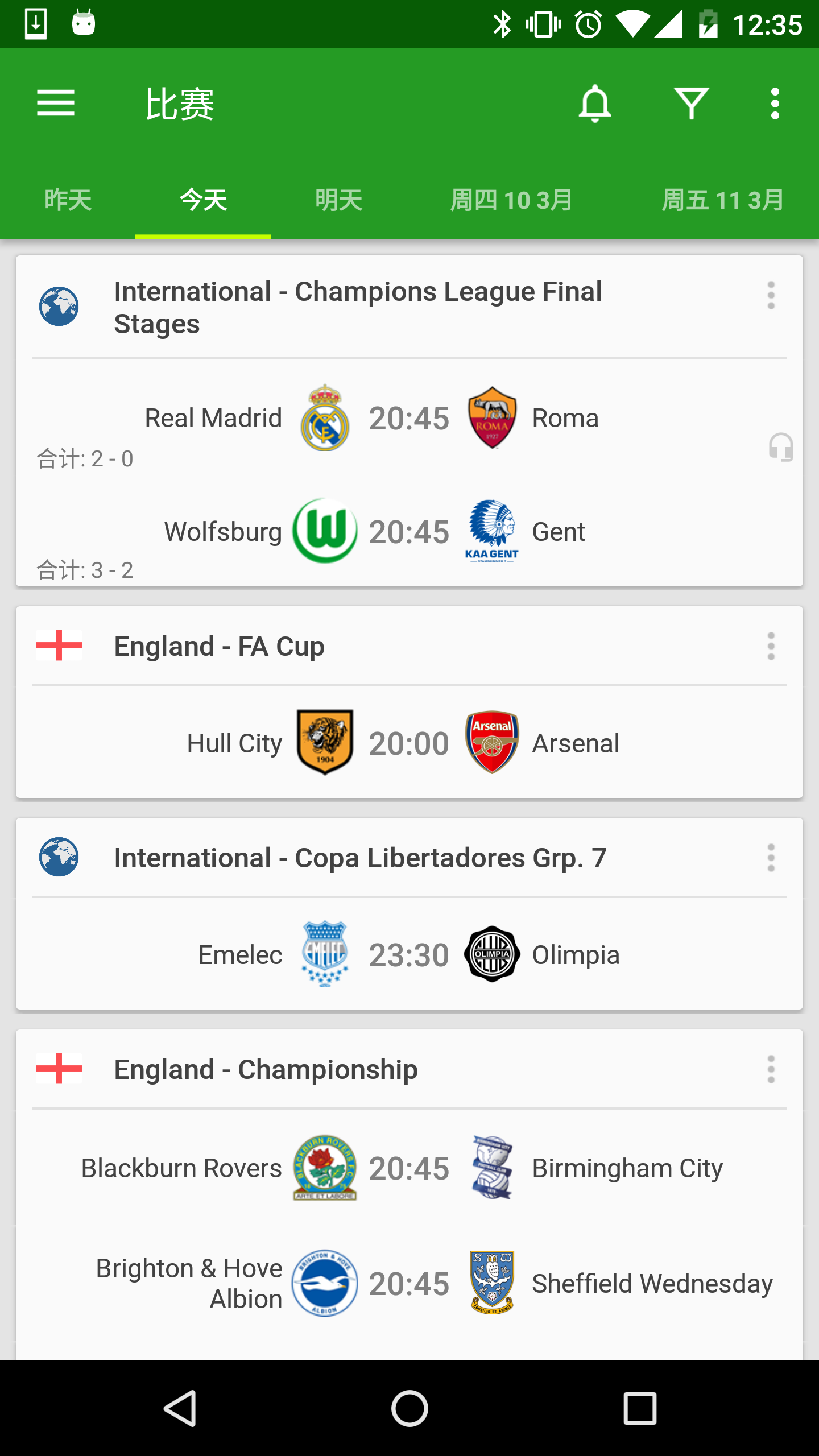 Android application FotMob - Soccer Live Scores screenshort