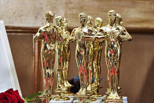 Oscar statuettes.