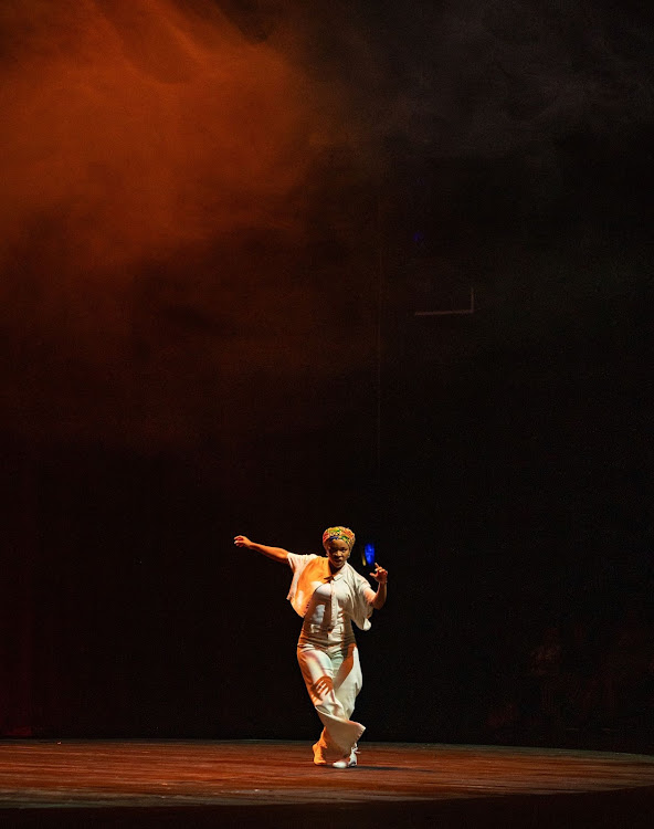 Thuto Gaasenwe in Joburg Theatre's production of 'For Colored Girls'