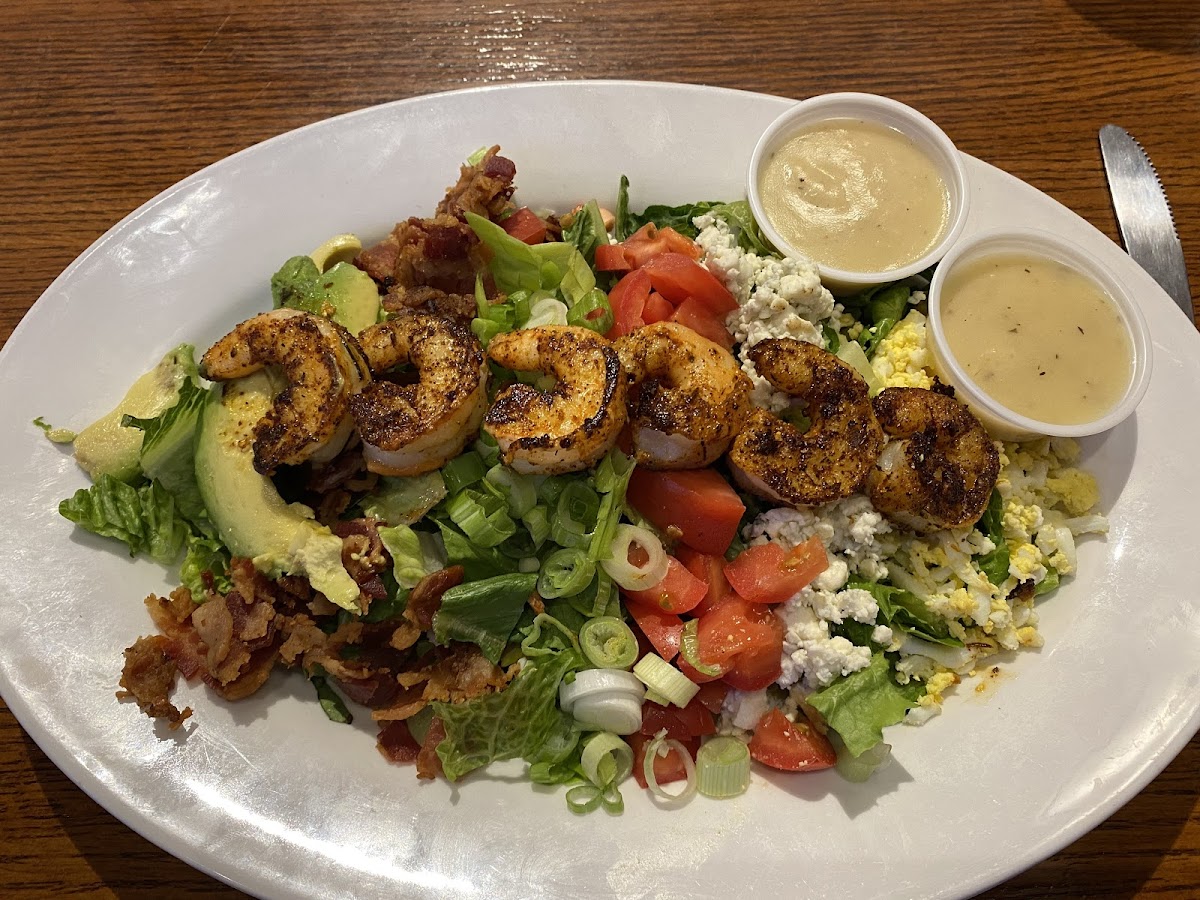 Blackened shrimp cobb salad