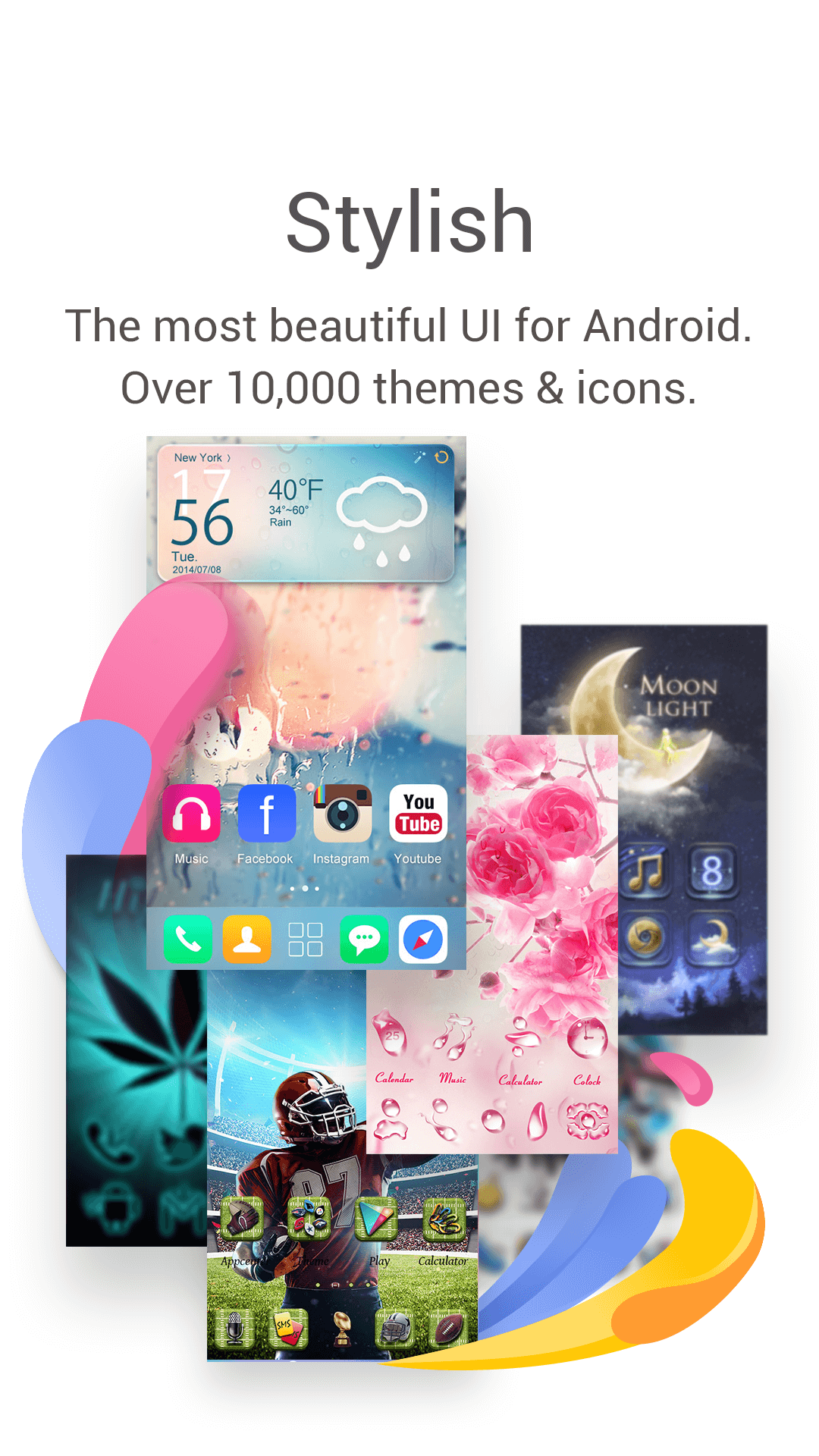 Android application GO Launcher - 3D parallax Themes & HD Wallpapers screenshort