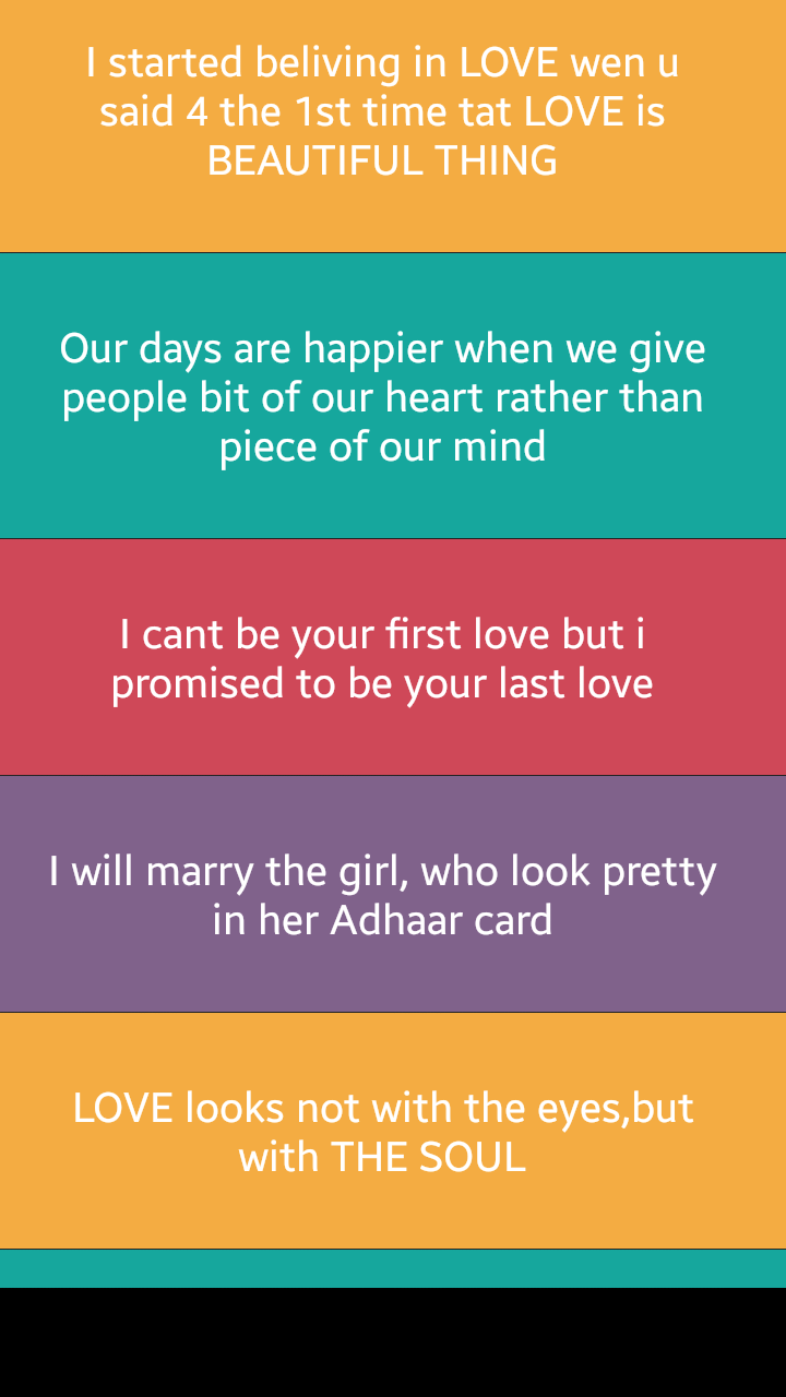 Android application Valentine Day Status screenshort