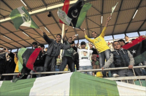 OUT IN FORCE: Fans at Al Ahli Tripoli's match against CSKA Sofia on Monday. photo: REUTERS