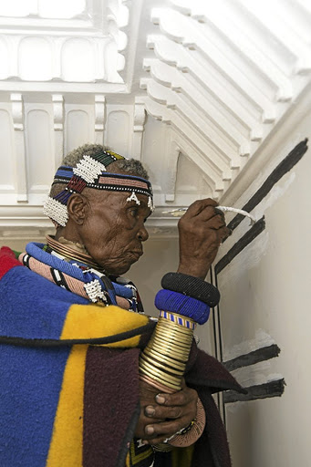 Ndebele art legend Esther Mahlangu appeals to women to use their hands to make a living. /Siphosihle Mkhwanazi