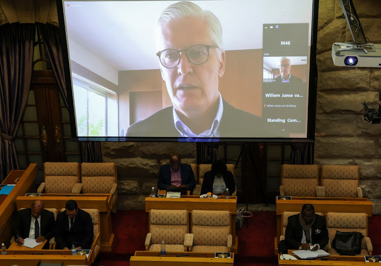 Former Eskom CEO André de Ruyter appears before parliament’s standing committee on public accounts in Cape Town, April 26 2023. Picture: REUTERS/Esa Alexander