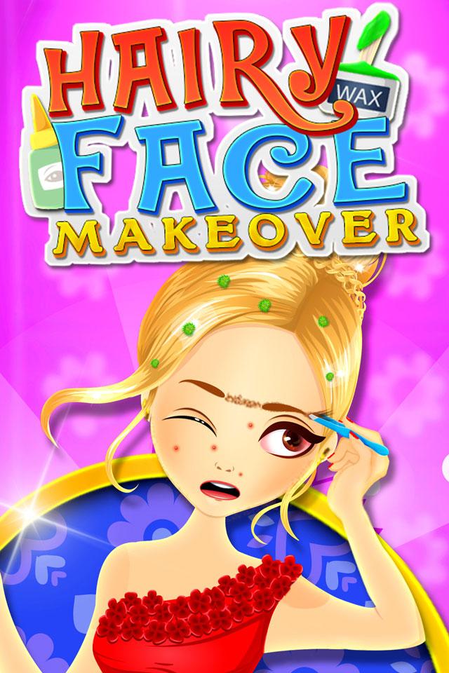 Android application Hairy Face Makeover Salon screenshort