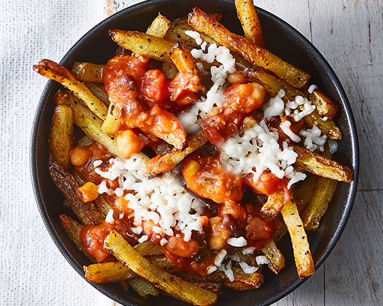 Copper Branch Vegan Chili Poutine and Cheese- Gluten-Free