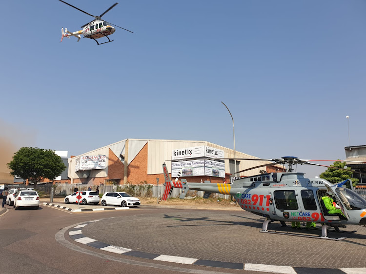 Two police officers were airlifted to hospital on Thursday morning after a shoot-out in Centurion.