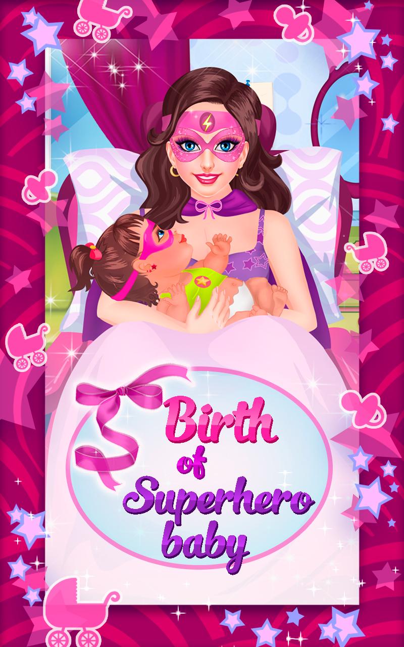 Android application Birth of Superhero Baby screenshort
