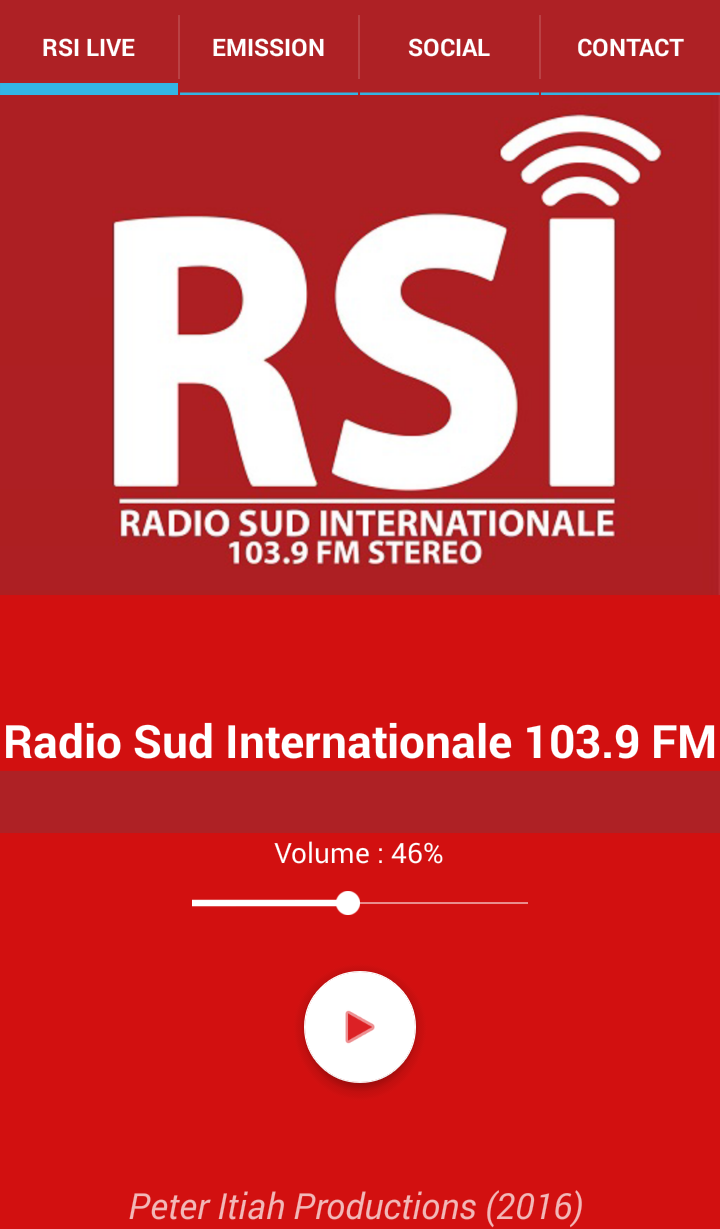 Android application Radio Sud Internationale (RSI) screenshort