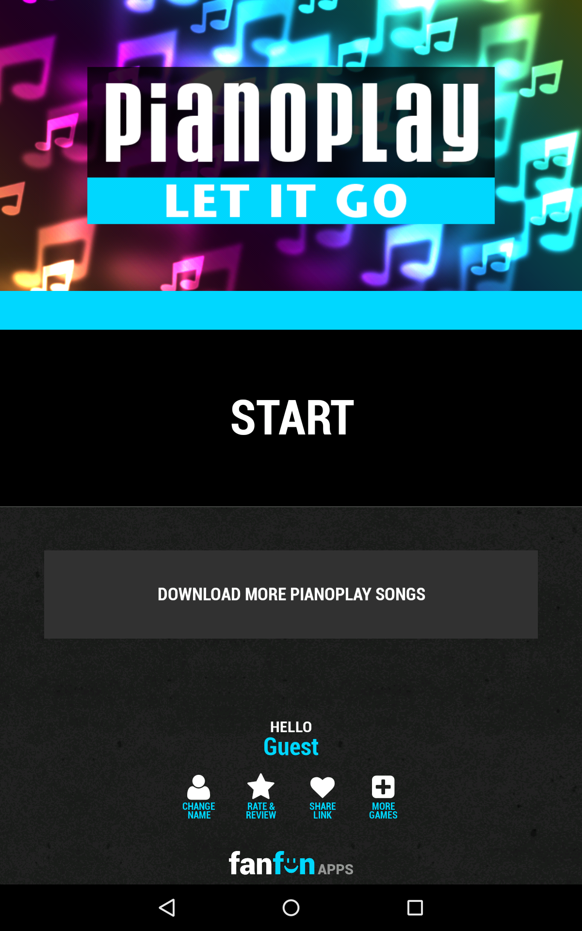 Android application "Let It Go" PianoPlay screenshort