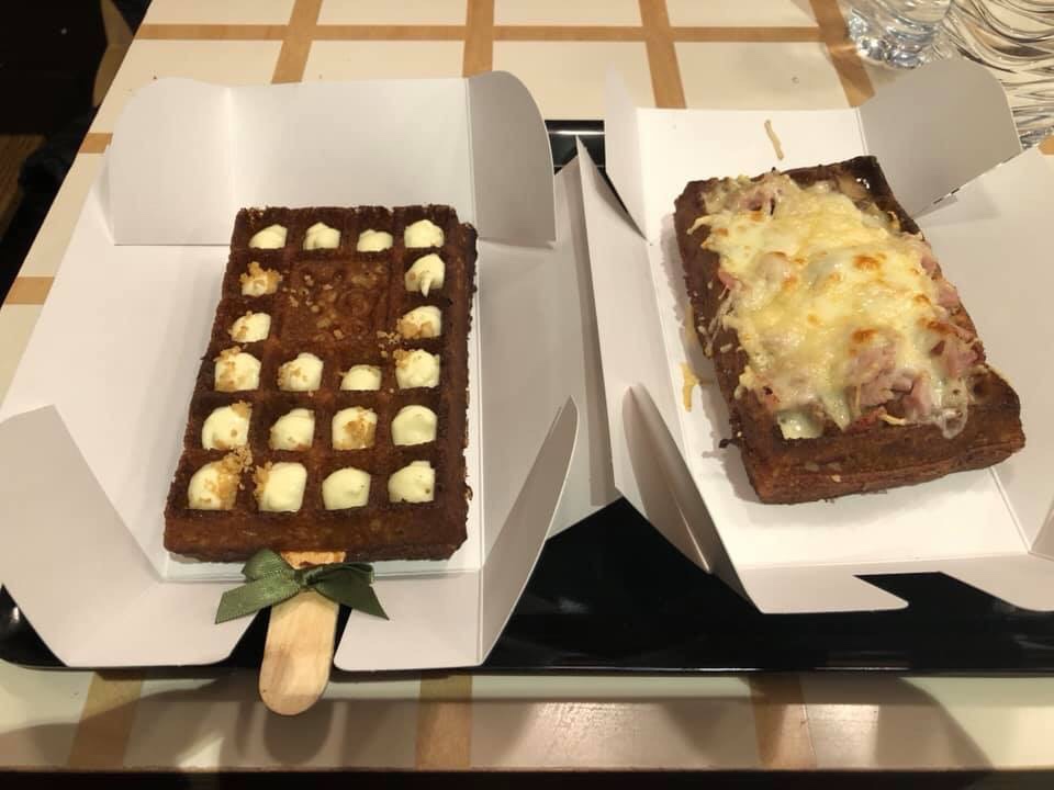 Cheesecake and croque monsieur. Both were delicious and celiac safe!