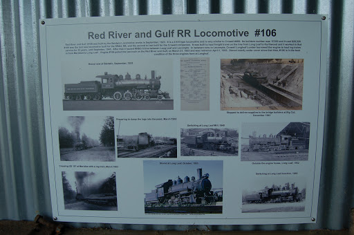 Red River and Gulf #106 was built by the Baldwin Locomotive works in September, 1923. It is a 4-6-0 type locomotive and is very similar to Crowell #400. Its builders number was 57203 and it cost...