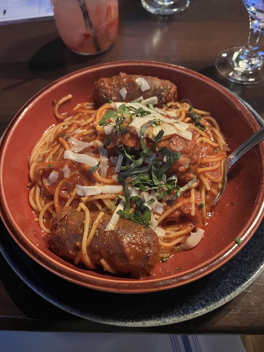 the meatballs are not gluten free due to breadcrumbs.