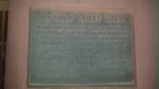 Edward Risley Hall Plaque