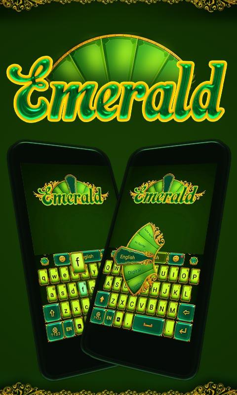 Android application Emerald GO KeyboardTheme Emoji screenshort