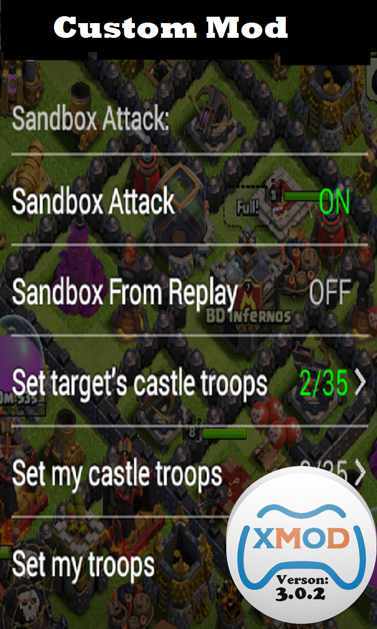 Android application Xmod for Coc Layouts screenshort