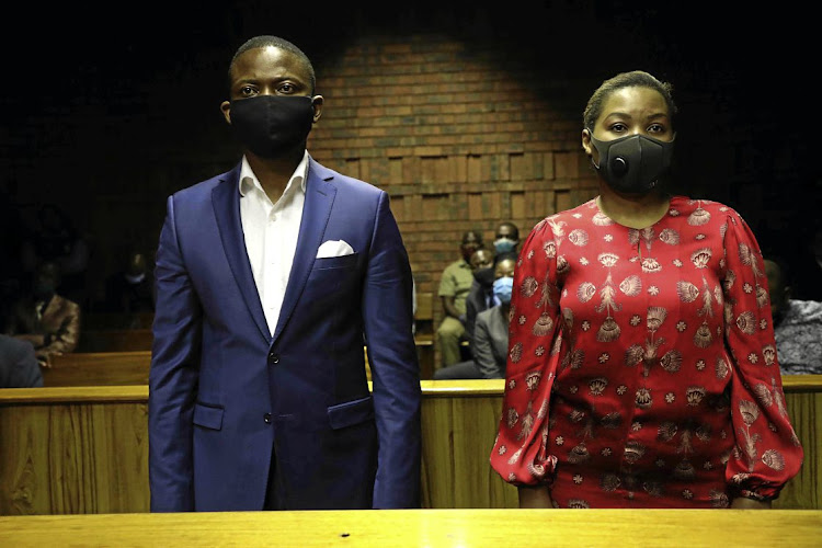 Self-proclaimed prophet and fraud accused Shepherd Bushiri in court with his wife Mary. File photo.