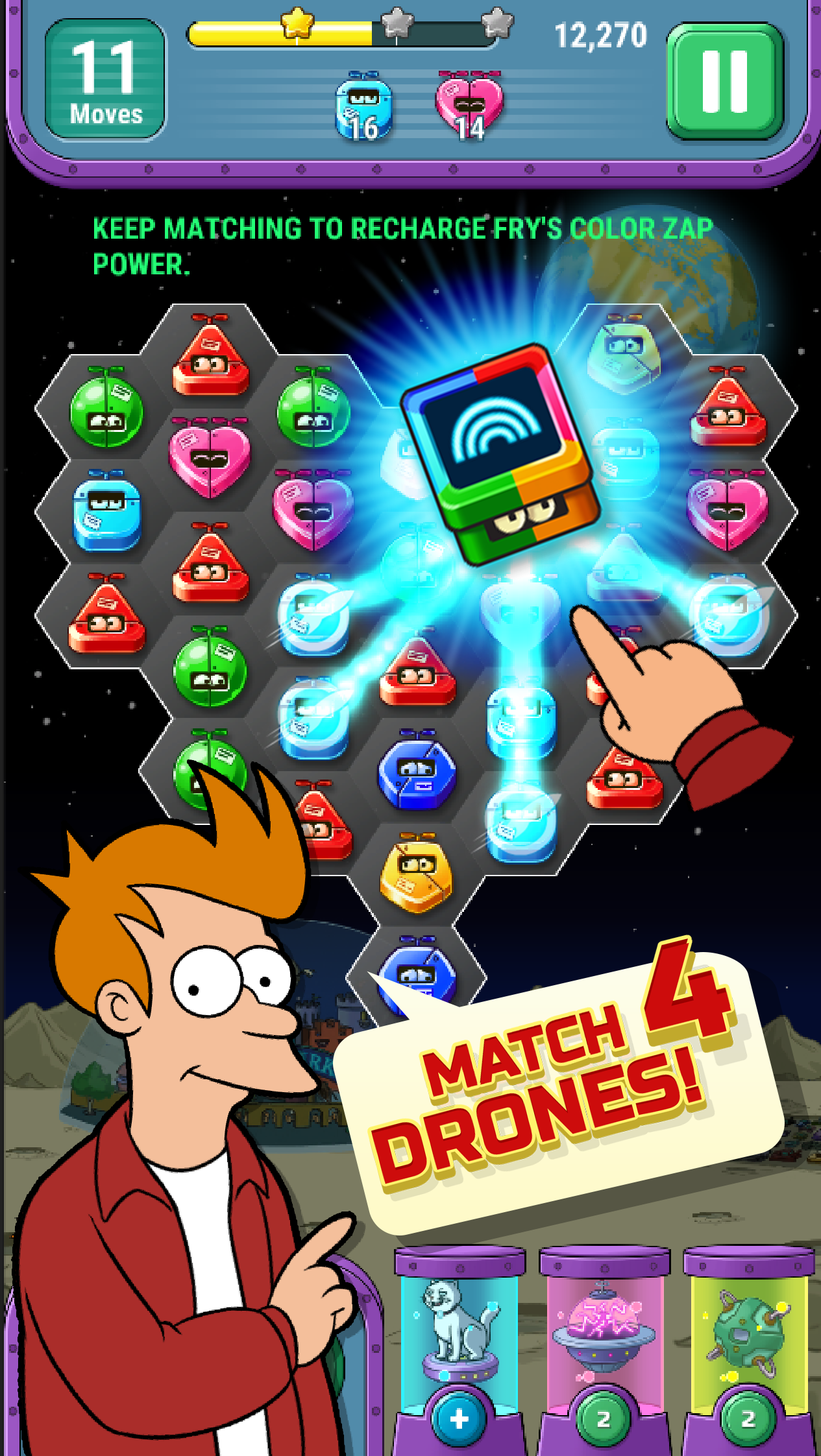 Android application Futurama: Game of Drones screenshort