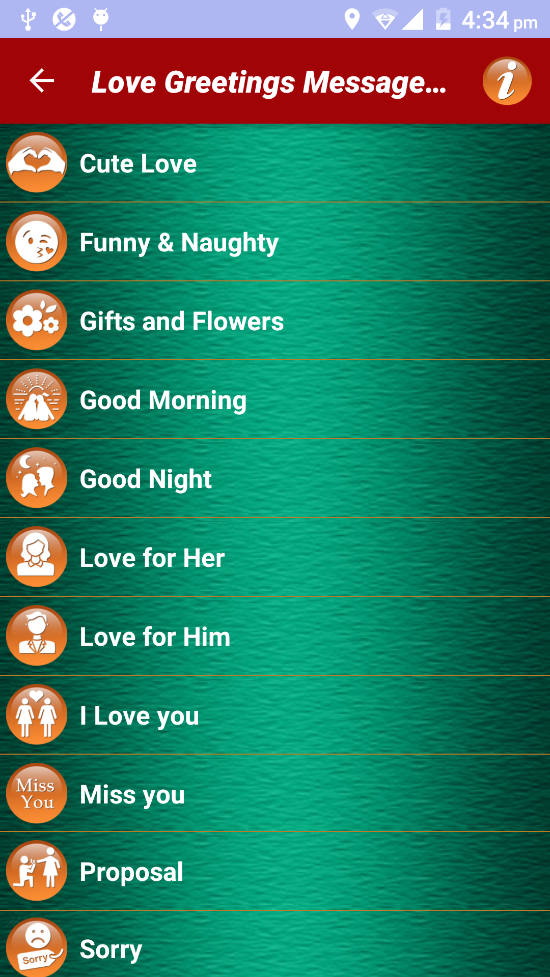Android application Love Greeting Cards Photos PRO screenshort