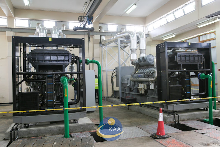 The power backup generators at JKIA's M station on January 29, 2024.