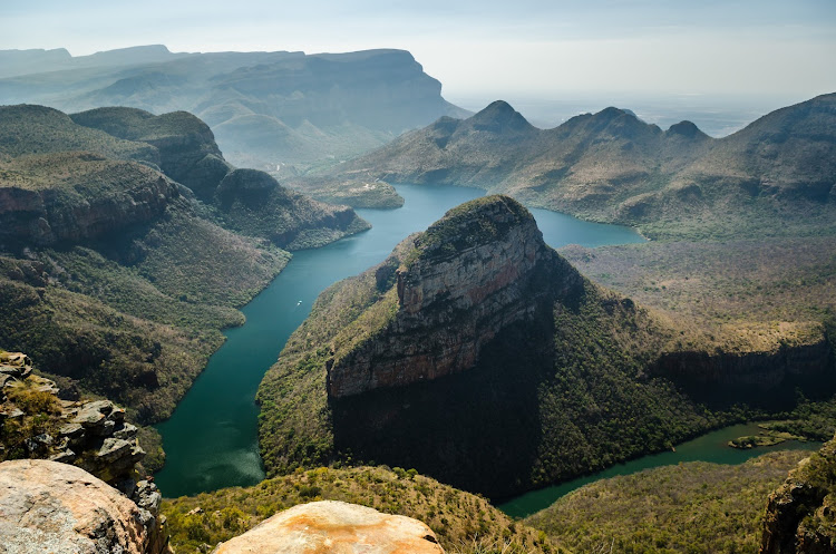 The view over the Blyde River Canyon from the observation deck.