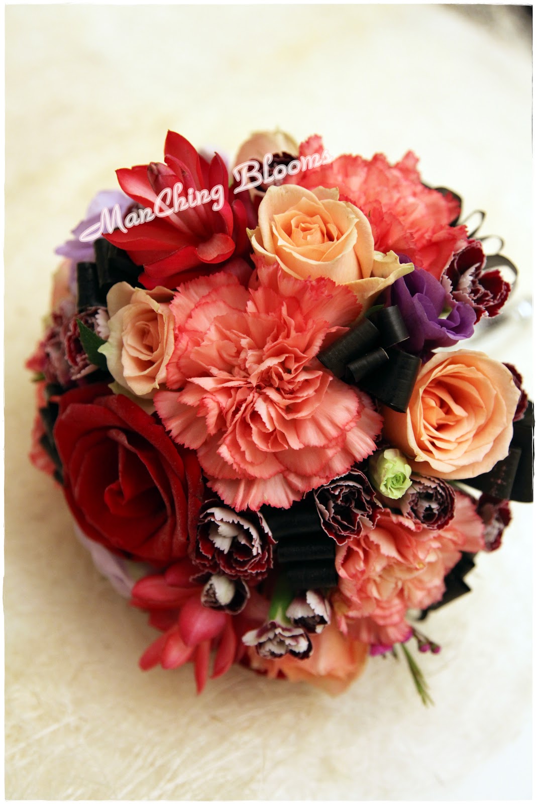 carnation wedding bouquets