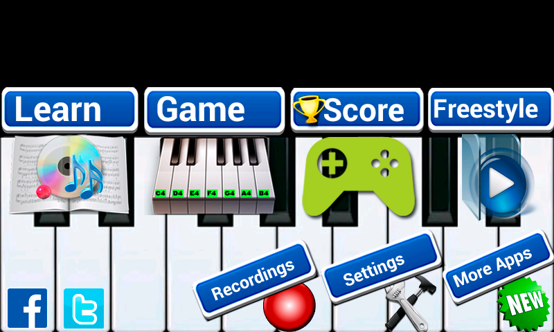 Android application Real Piano Teacher screenshort