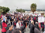 #TotalShutdown marchers gather at the Cape University of Technology in Cape Town on August 1, 2018 as they prepare to march to Parliament. 