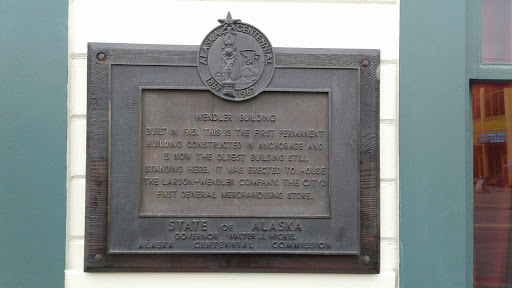 Submitted by: Sarah J. Martin. Plaque Text: Built in 1915, this is the first permanent building constructed in Anchorage and is now the oldest building still standing here. It was erected to house...