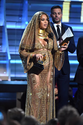 Beyonce Knowles accepts the Best Urban Contemporary Album award for 'Lemonade' onstage during The 59th GRAMMY Awards at STAPLES Center on February 12, 2017 in Los Angeles, California. (Photo by Jeff Kravitz/FilmMagic)