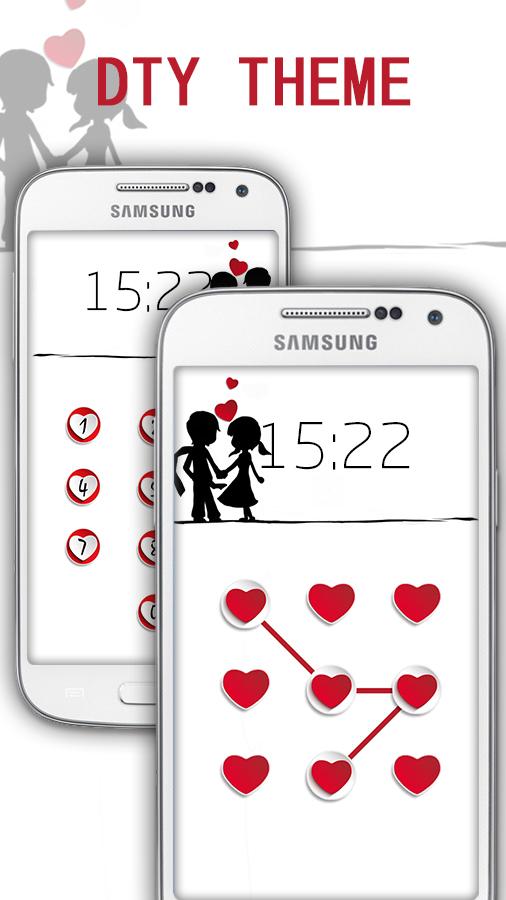 Android application Valentine Love Theme Applock screenshort