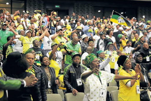 CONTESTED CONFERENCE: ANC members sing at the ANC provincial conference held at the East London ICC at the weekend Picture: FILE