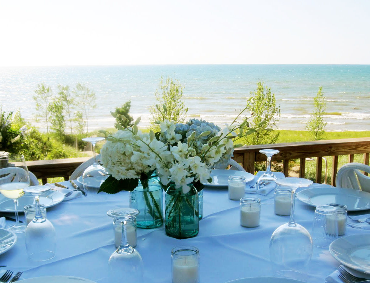 blue wedding centerpieces