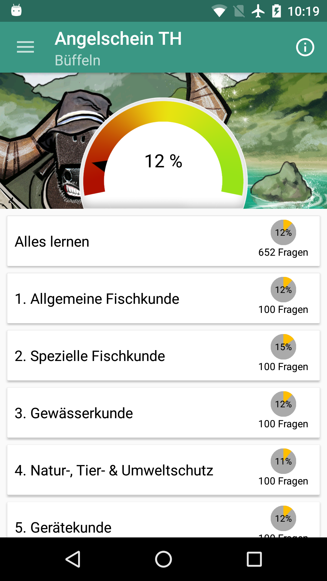 Android application Angelschein Thüringen screenshort