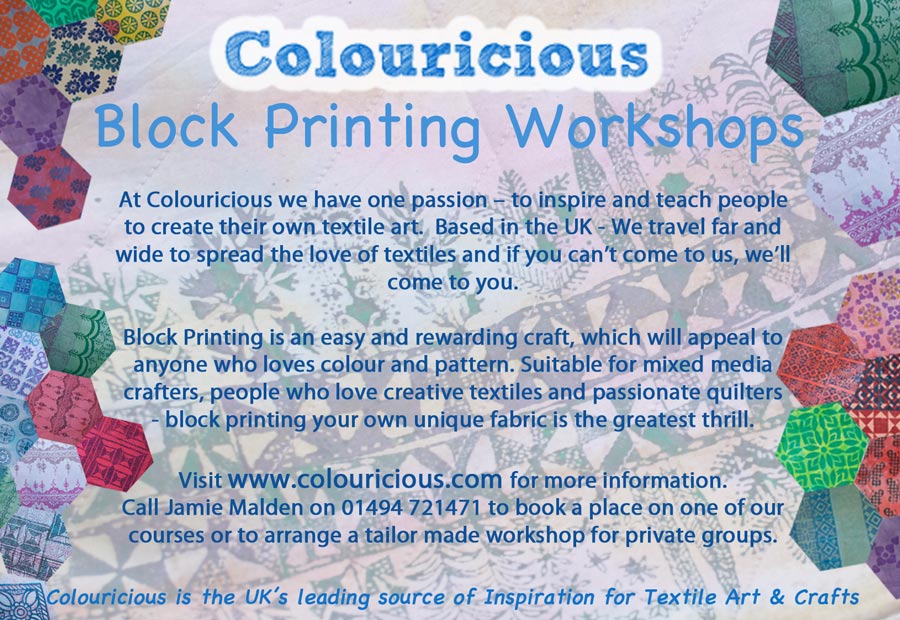 Colouricious Block Printing Workshops