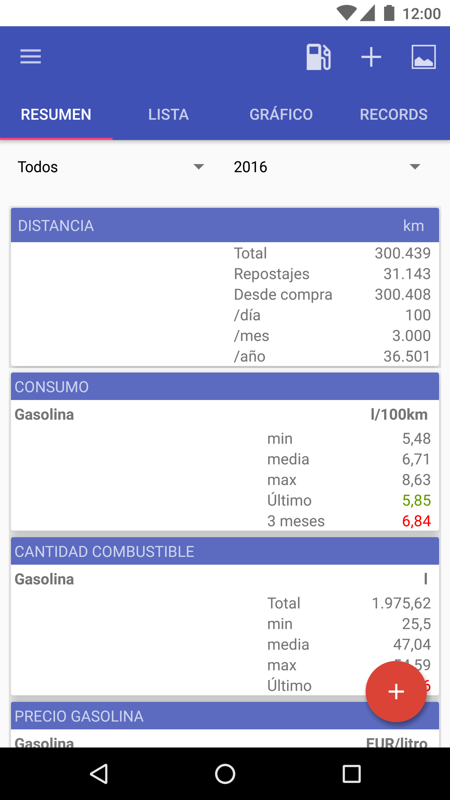 Android application My Cars (Fuel logger++) screenshort