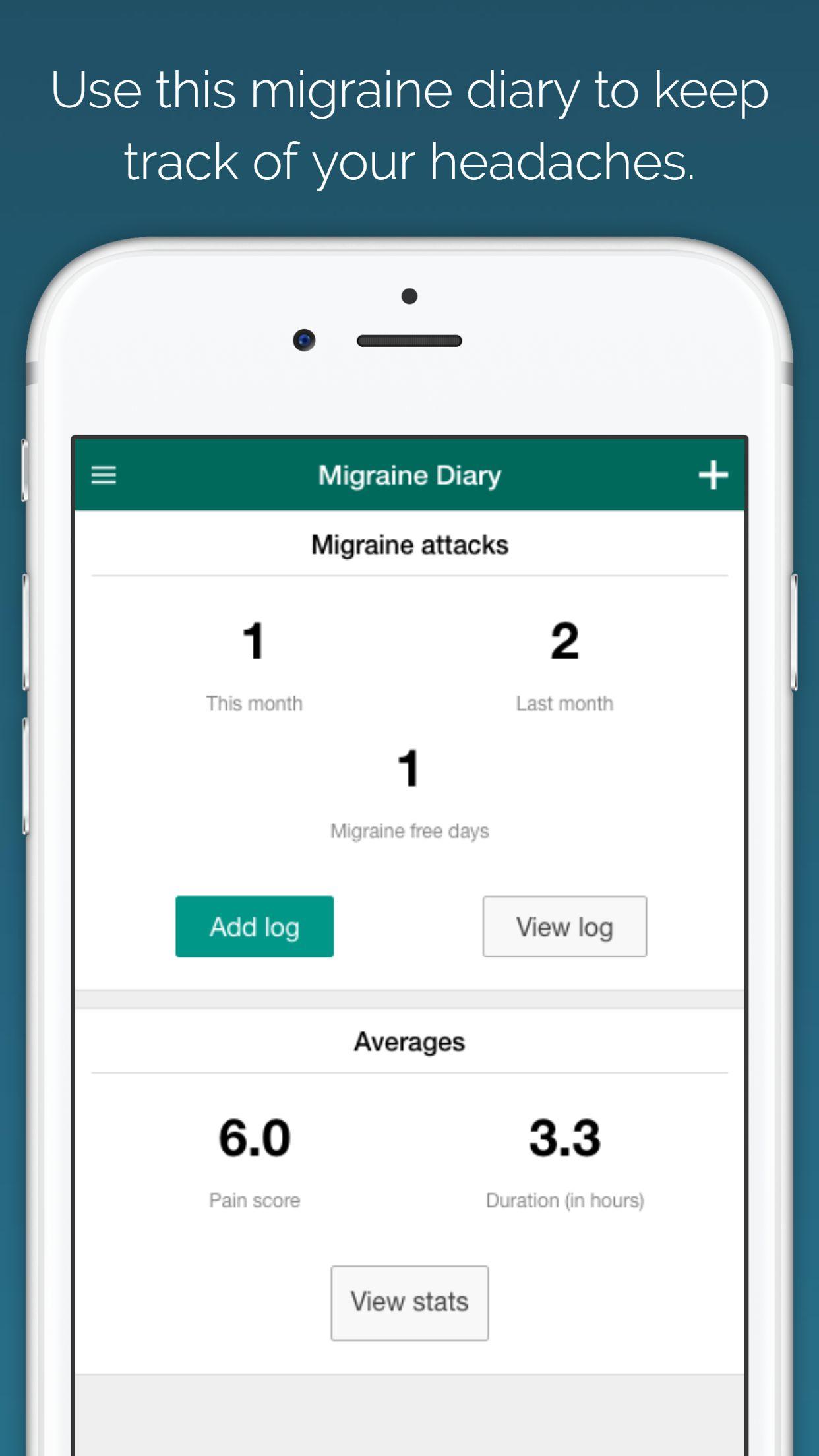 Android application Migraine Diary screenshort