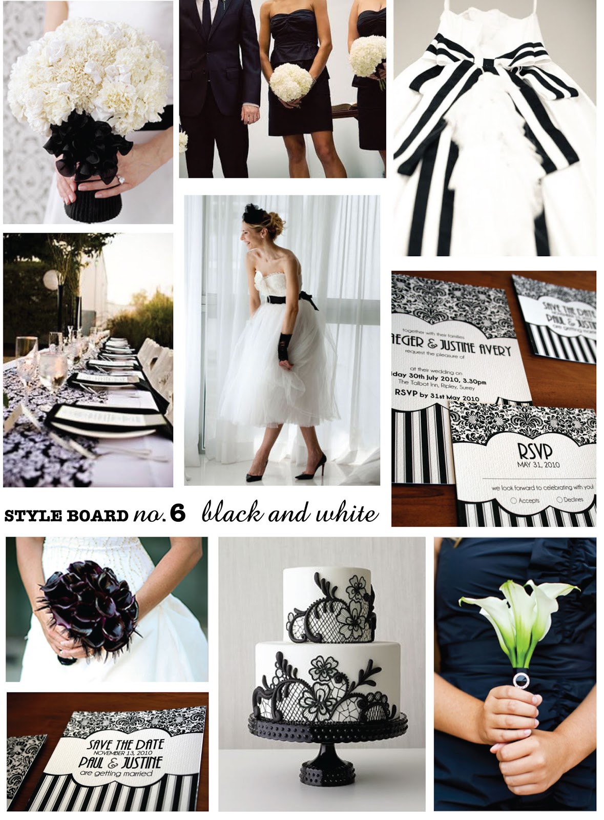 Wedding decor in black and