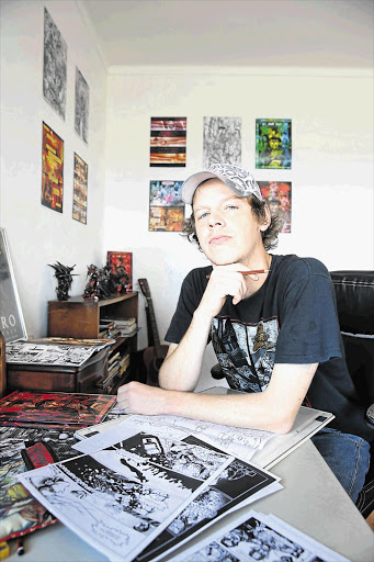 TEARING A STRIP: Enterprising comic book artist Luke Molver