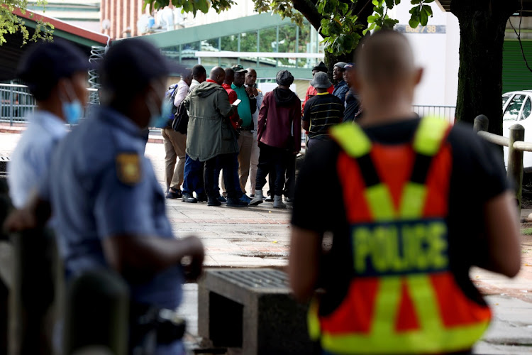 Operation Dudula supporters were met by a heavy police presence in Durban on Sunday.