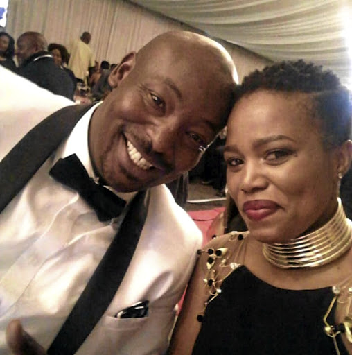 Onicca Moloi and her husband Kabelo during happier times.