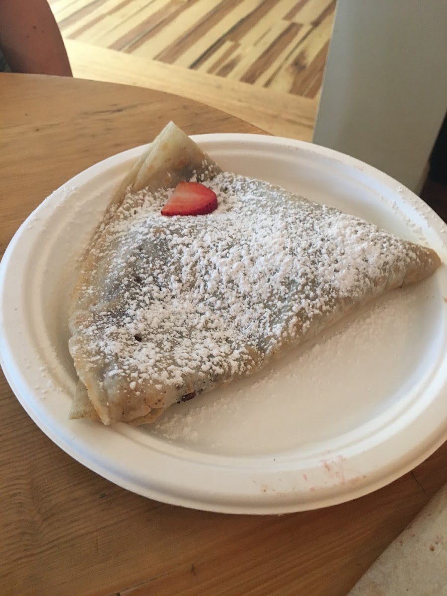 Strawberry and Nutella crepe