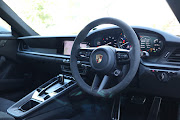 Racy interior is trimmed almost exclusively in black Race-Tex fabric. 
