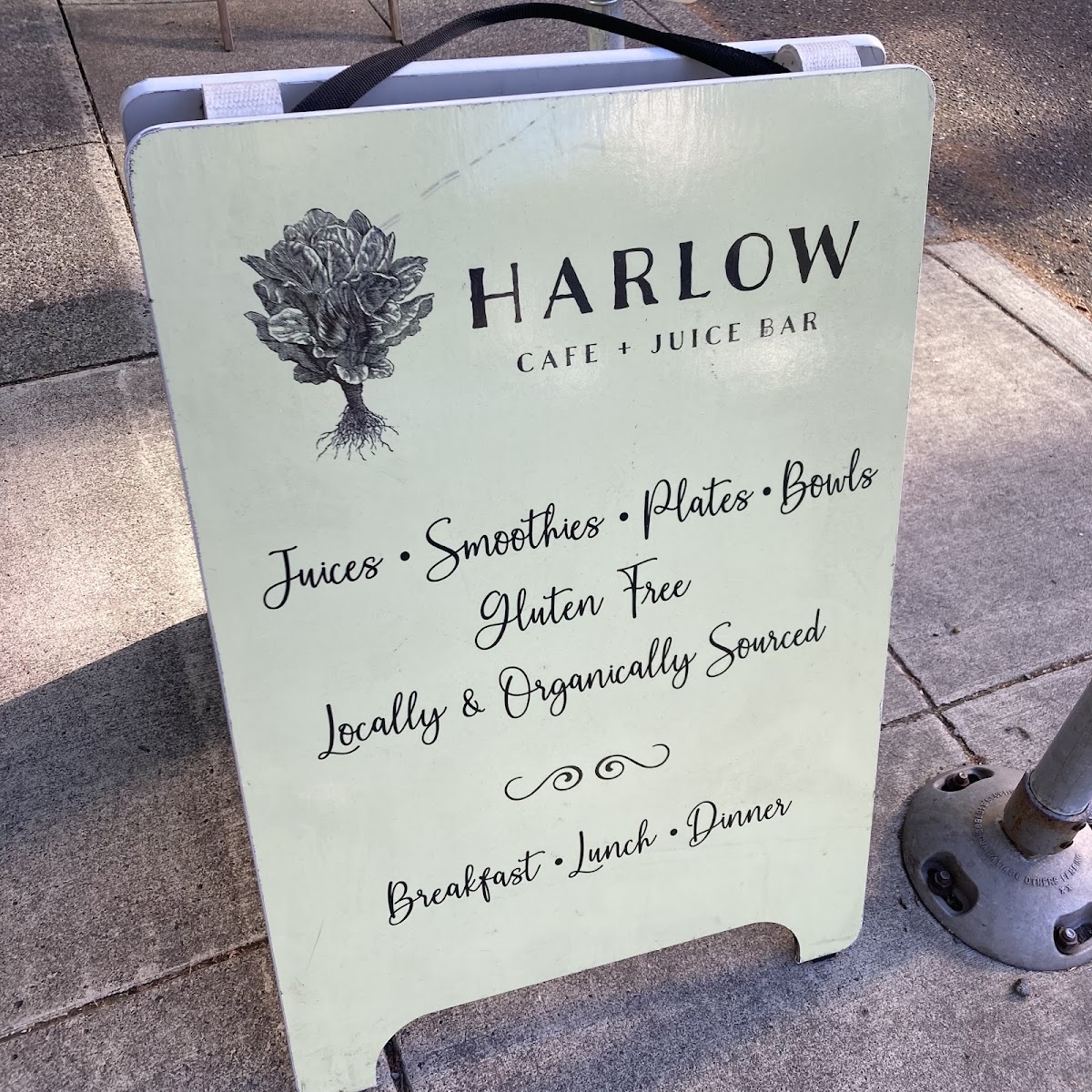 Harlow gluten-free menu