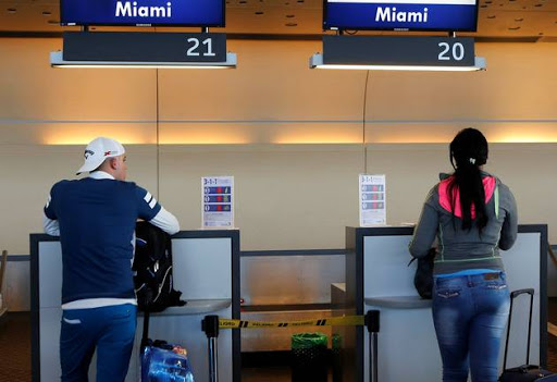 Cuban doctors prepare to travel to Miami, U.S., from El Dorado airport in Bogota, Colombia, February 6, 2017, after the U.S. government granted them visas.